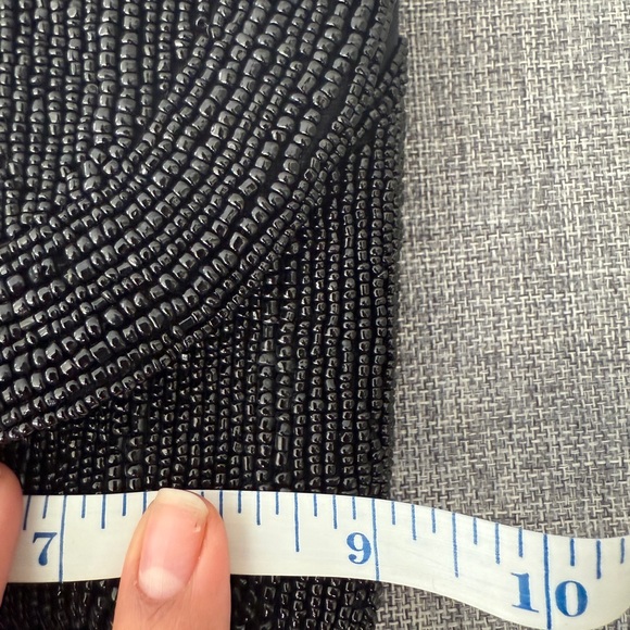 Black canvas beaded clutch - Picture 10 of 10